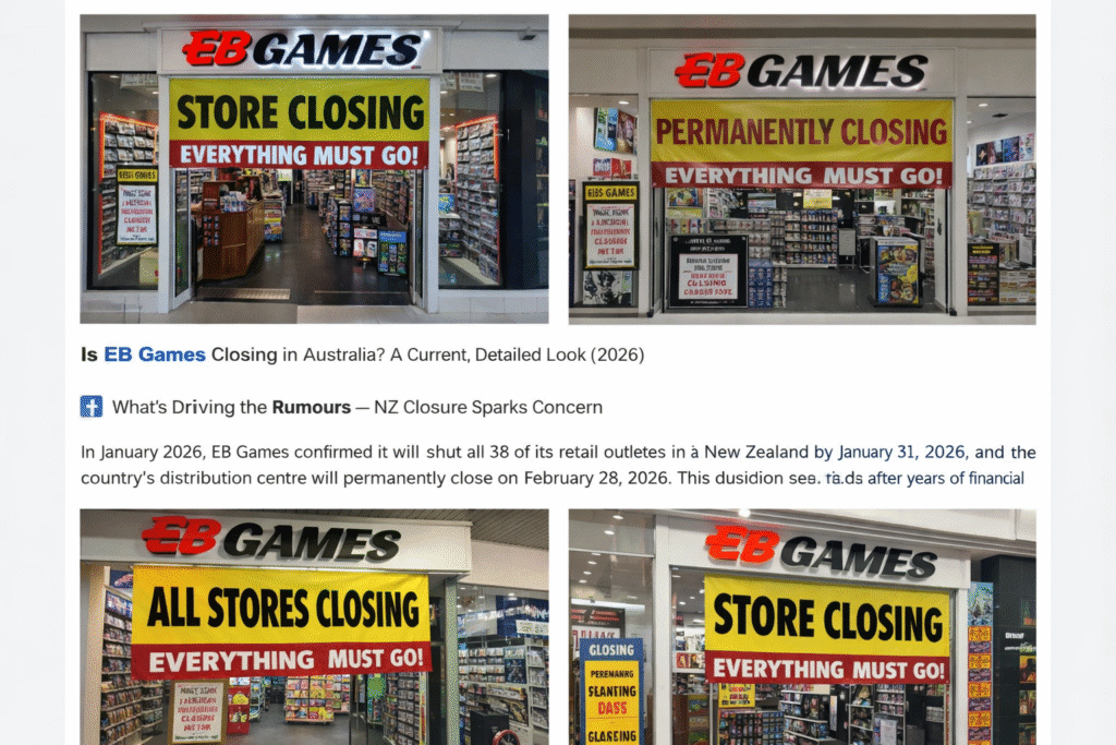 Is EB Games Closing in Australia